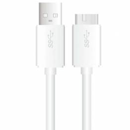 USB 3 type B stik til USB type C i hvid