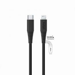  Adam Elements USB-C til Lightning kabel MFi 1,2m sort/sølv