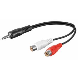 Phono x2 (RCA) til mini Jack kabel