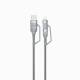 Dudao multi-kabel met 100W USB-C, Lightn...