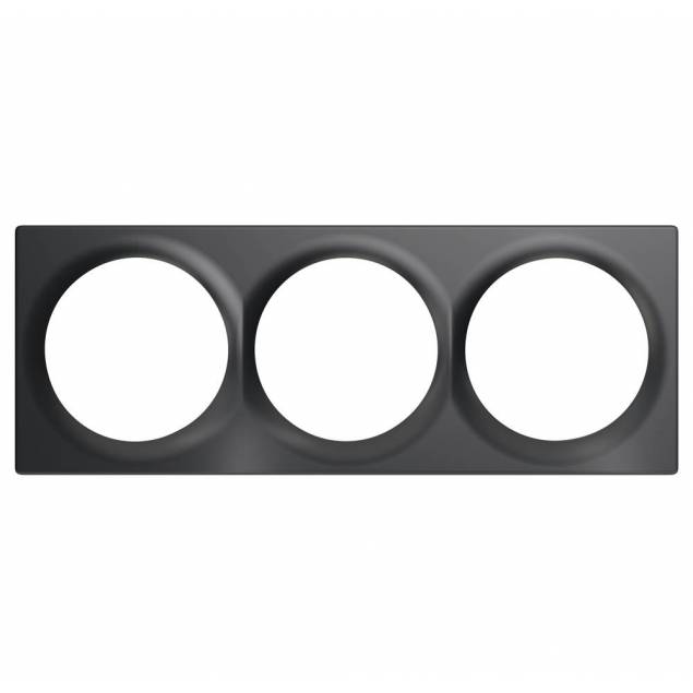 Fibaro Triple Cover Plate Anthracite