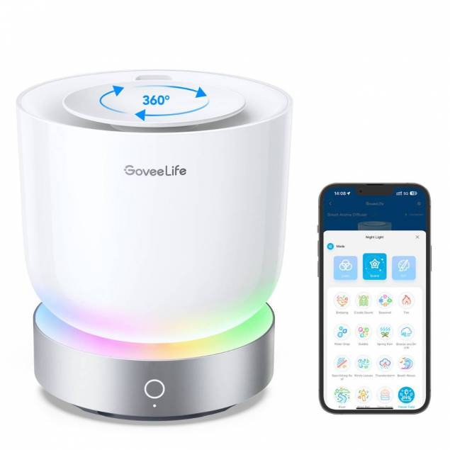 Goveelife Smart Aroma Diffuser RGBIC+White Noise