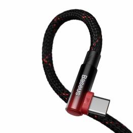  Baseus MVP stevig USB naar Lightning kabel met hoek - 2m - Rood
