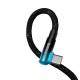 Baseus MVP stevig USB naar Lightning kabel met hoek - 2m - Rood
