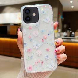 iPhone 11 beschermhoes - Bloemen en vlinders