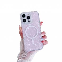 iPhone 12 / 12 Pro MagSafe hoesje met parelmoer effect - Roze