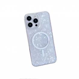  iPhone 12 / 12 Pro MagSafe hoesje met parelmoer effect - Wit