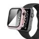 Apple Watch 1/2/3 38mm hoesje en gehard glas met strass - Roze