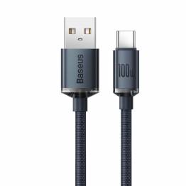  Legendarisch duurzaam gamer USB naar USB-C kabel met hoek - 2m - Blauw