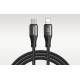 Joyroom Light-Speed geweven USB-C naar Lightning kabel - 2m - Zwart