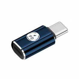 Kleine Lightning naar USB-C mannelijke adapter voor opladen - Zilver