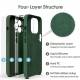 Siliconen iPhone 12 Pro hoesje met microfiber voering - Groen