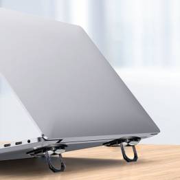  Zelfklevende en opvouwbare MacBook-standaards - 2 stuks - Zwart