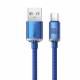 Legendarisch duurzaam gamer USB naar USB-C kabel met hoek - 2m - Blauw