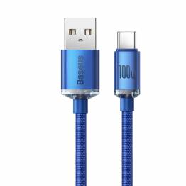 Legendarisch duurzaam gamer USB naar USB-C kabel met hoek - 2m - Blauw