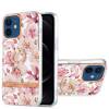 Beschermende iPhone 12/12 Pro hoes met vingerhouder - Roze gardenia