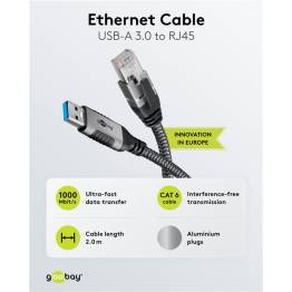  Goobay USB 3.0 naar RJ45 Ethernet netwerkkabel