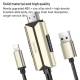 Yesido Lightning naar HDMI-adapter met USB voor opladen - 2m - Goud/Zwart