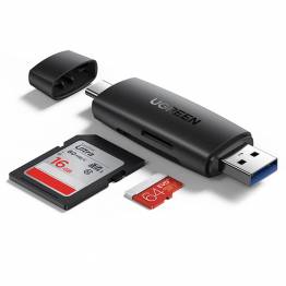 Ugreen USB-C en USB naar SD/MicroSD 5Gbps kaartlezer