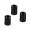 3x magnetische en waterdichte nano container met logrol voor geocaching - Zwart