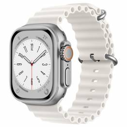 Oceaan siliconen band voor Apple Watch 42/44/45/49mm - Wit