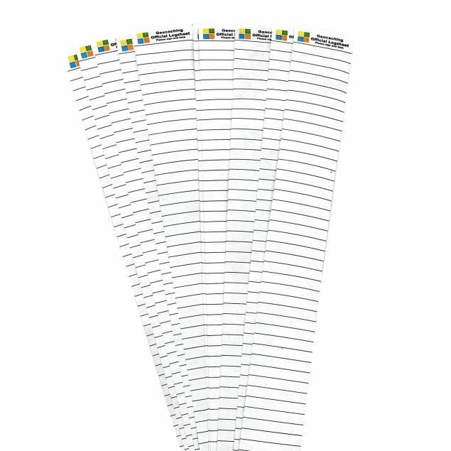 10 stuks geocaching logstroken van waterafstotend papier - 108 logs - 3cm