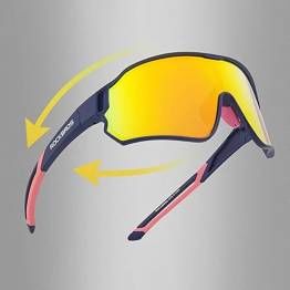  RockBros gepolariseerde fietsbril met etui - Zwart/Geel