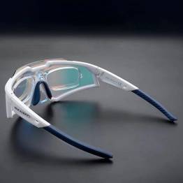  RockBros gepolariseerde fietsbril met etui en frame voor lenzen op sterkte - Wit