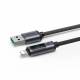 Joyroom geweven USB naar Lightning kabel met display - 1,2m - Zwart