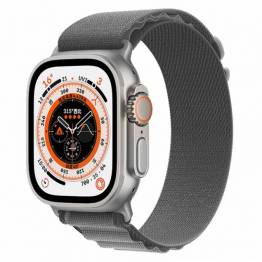 Apple Watch Ultra nylon Loop band - Grijs/Grijs
