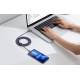 Baseus geweven USB-C naar Lightning kabel - 2m - Zwart/Blauw