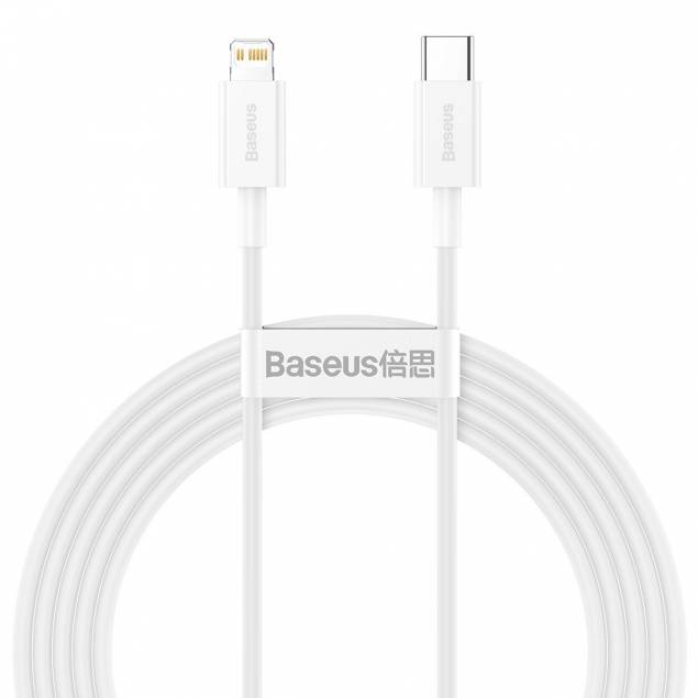 Baseus Superior USB-C naar Lightning kabel - 2m - Wit