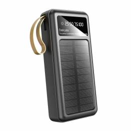 Dudao zonnelader powerbank met Lightning, microUSB, USB en USB-C kabels - 20.000 mAh