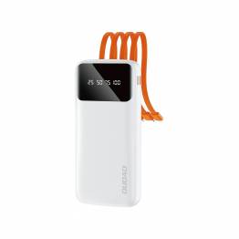 Dudao K6 Pro 10.000mAh powerbank met USB-C, USB, MicroUSB en Lightning - Wit