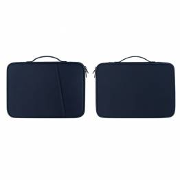  Macbook 13" hoesje van jacquard stof met beschermende pluche voering - zwart.