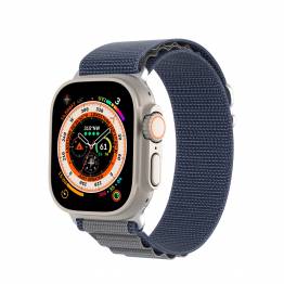  Apple Watch Ultra nylon Loop band 42/44/45/49mm - Blauw/Grijs