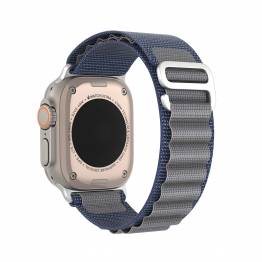 Apple Watch Ultra nylon Loop band 42/44/45/49mm - Blauw/Grijs