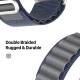 Apple Watch Ultra nylon Loop band 42/44/45/49mm - Blauw/Grijs