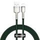 Baseus Metal stevige geweven Lightning kabel - 1m - Groen/Grijs