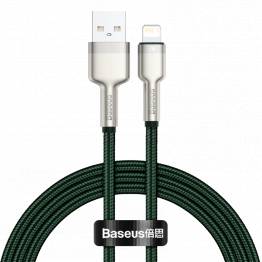 Baseus Metal stevige geweven Lightning kabel - 1m - Groen/Grijs