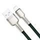 Baseus Metal stevige geweven Lightning kabel - 1m - Groen/Grijs