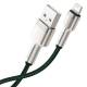 Baseus Metal stevige geweven Lightning kabel - 1m - Groen/Grijs