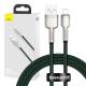 Baseus Metal stevige geweven Lightning kabel - 1m - Groen/Grijs