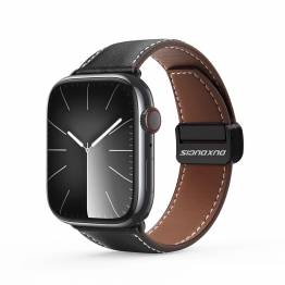 DUX DUCIS Apple Watch leren band 42/44/45/49 mm - Zwart