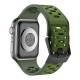 2-kleurige siliconen band voor Apple Watch 42/44/45/49mm - Legergroen/Groen