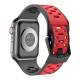 2-kleurige siliconen band voor Apple Watch 42/44/45/49mm - Zwart/Rood