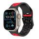 2-kleurige siliconen band voor Apple Watch 42/44/45/49mm - Zwart/Rood