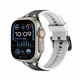 2-kleurige band voor Apple Watch 42/44/45/49mm - Zwart/Wit