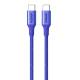 Ugreen duurzame USB-C oplaadkabel - 1m - 100W PD - Blauw