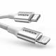 Ugreen geweven USB-C naar Lightning kabel - MFi - 1m - Zilver